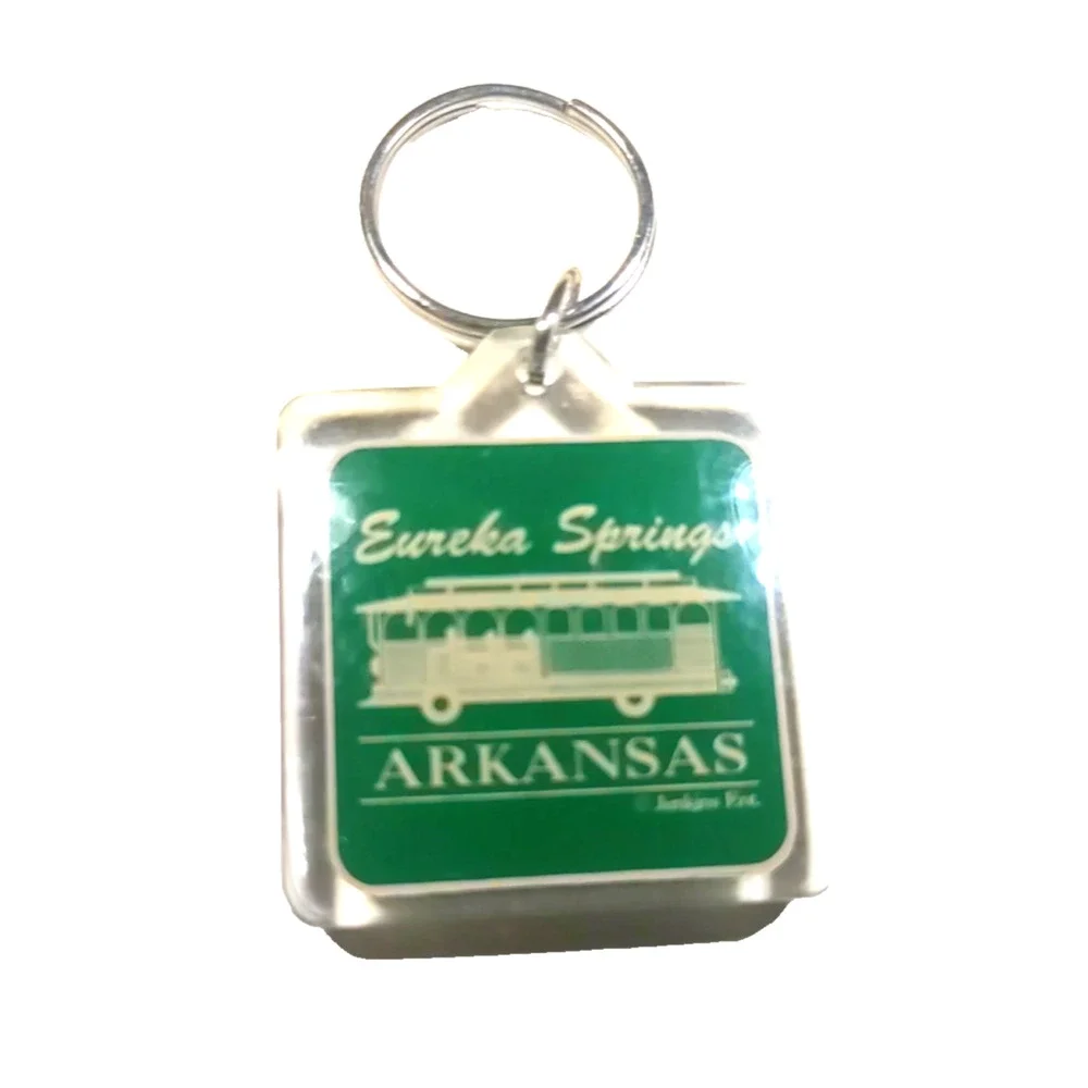 Eureka Springs Arkansas Acrylic Keychain Green